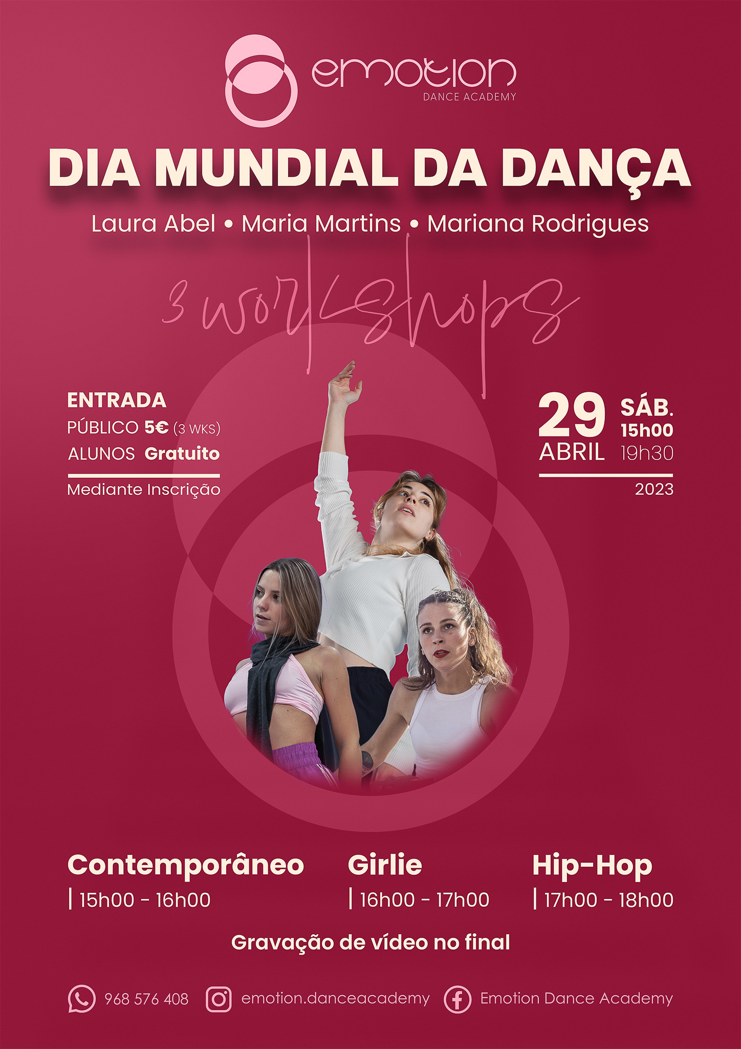 Workshops Dia Mundial da Dança